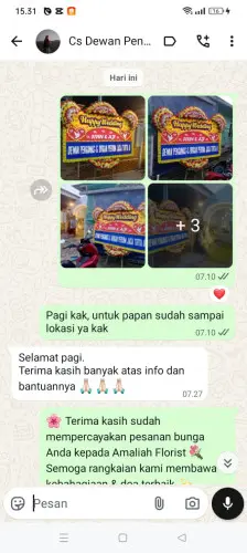 Testimonial Papan Bunga Pernikahan pasehkidul